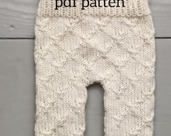 Patrón PDF para pantalones CANBERRA, patrón de punto, patrón para accesorios de fotografía, patrón para pantalones de recién nacido
