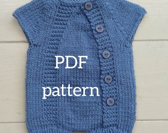 JULIAN Romper PDF Pattern, Knitting Pattern, Photo Prop Pattern, Newborn Shortsleeved Romper Pattern