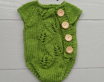 Patrón PDF del pelele PHOEBE, patrón de punto, patrón para accesorios de fotografía, patrón para el cuerpo del recién nacido.