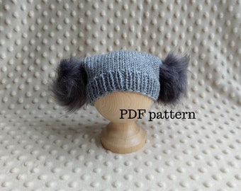YURI Hat PDF Pattern, Knitting Pattern, Photo Prop Pattern, Newborn Hat Pattern