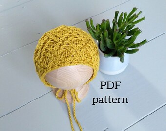 ZIGGY Merino Knit Bonnet PDF Muster, Strickmuster, Photo Prop Muster, Neugeborenen Mütze Muster