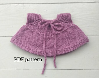 CECYLIA Top Dress PDF Pattern, Knitting Pattern, Photo Prop Pattern, Newborn Swing Top Pattern