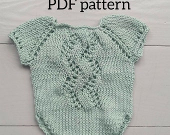 ORCHID Romper PDF Pattern, Knitting Pattern, Photo Prop Pattern, Newborn Romper Pattern