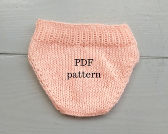 Patrón PDF de pantalones bombachos OLGA, patrón de tejido para renacer, patrón de accesorio fotográfico, patrón de cubrepañales sencillo para recién nacidos