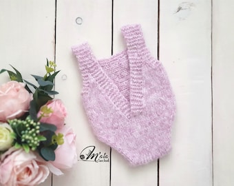 PDF-patroon LENNY romper, breipatroon, foto-rekwisietpatroon, patroon pasgeboren romper