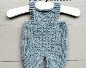 ATLANTA Romper PDF Pattern, Knitting Pattern, Photo Prop Pattern, Newborn Romper Pattern
