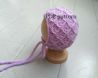 Patrón PDF de gorro HONEY, patrón de tejido, patrón de accesorio fotográfico, patrón de gorro para recién nacido