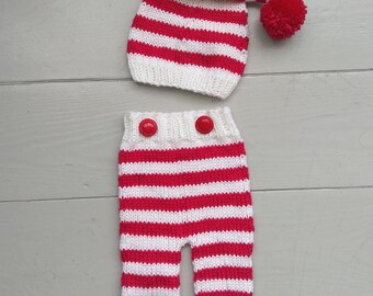 BUDDY Trousers and Hat Set PDF Patterns, Knitting Pattern, Photo Prop Pattern, Newborn Romper Pattern