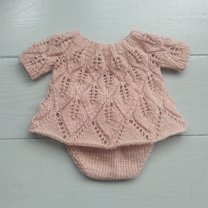 ROXY jurk en broekje set pdf-patronen, breipatroon, patroon fotorekwisieten, pasgeboren schommeltopje/luierhoespatroon