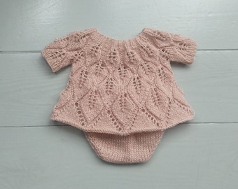 ROXY Dress and Bottom Set PDF Patterns, Knitting Pattern, Photo Prop Pattern, Newborn Swing Top /Nappy Cover Pattern