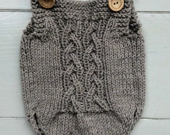 PATRICK Romper PDF Pattern, Knitting Pattern, Photo Prop Pattern, Newborn Romper Pattern