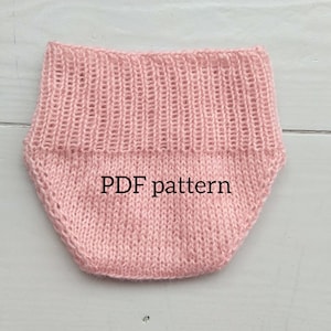 SAYFA Bloomers PDF Pattern, Reborn Knitting Pattern, Photo Prop Pattern, Newborn Simple Nappy Cover Pattern