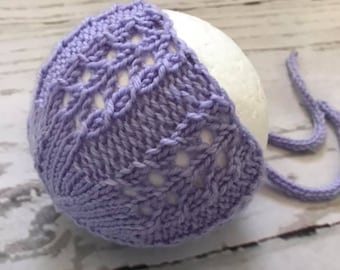 Patrón PDF de gorro de encaje FELICIA, patrón de tejido, patrón de accesorio fotográfico, patrón de gorro para recién nacido