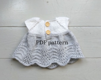EMMA Dress PDF Pattern, Knitting Pattern, Photo Prop Pattern, Newborn Swing Top Pattern