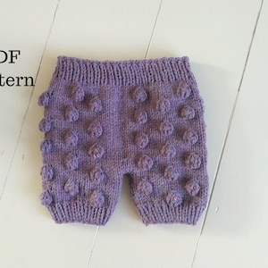 THEO Shorts PDF Pattern, Knitting Pattern, Photo Prop Pattern, Sitter Nappy Cover Pattern