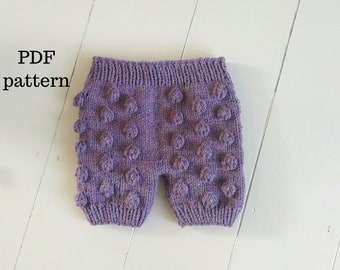 THEO Shorts PDF Pattern, Knitting Pattern, Photo Prop Pattern, Sitter Nappy Cover Pattern