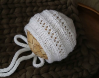 Patrón PDF de gorro CANDY, patrón de tejido, patrón de accesorio fotográfico, patrón de gorro para recién nacido