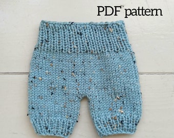 WOODY Shorts PDF Pattern, Knitting Pattern, Photo Prop Pattern, Newborn Nappy Cover Pattern