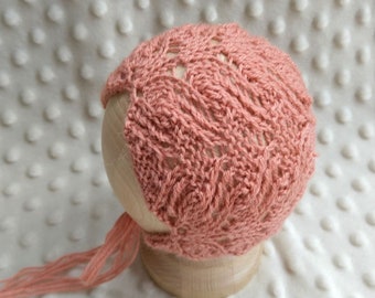KELLY Lace Bonnet PDF Muster, Strickmuster, Photo Prop Muster, Neugeborenen Mütze Muster