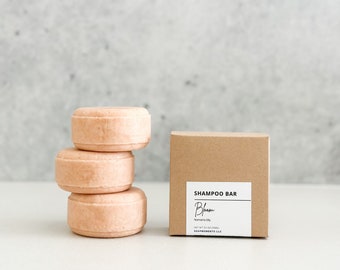 Zero-waste Shampoo Bar-Bloom | Pink Clay + Geranium l Plant Based l Eco-Friendly l No Artificial Colorants l No Fragrance Oils