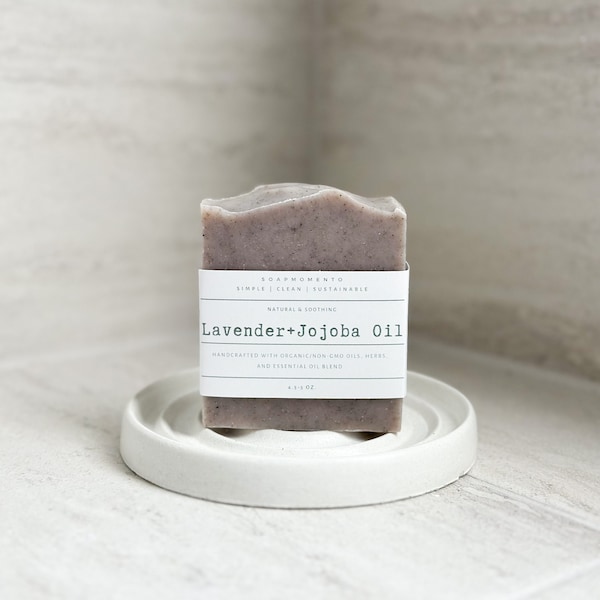 Lavender + Jojoba Oil  | 100% Natural Handmade Soap | Organic Soap | Vegan | Botanical Handmade Soap | Gift for her