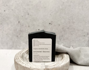 Activated Charcoal Soap Bar  l All Natural Handmade Soap l Botanical Handmade Soap l Charcoal Soap l Organic Soap