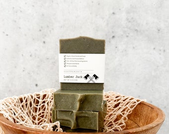 Lumber Jack | Men Cologne Soap Bar |  For Body and Face | 100% Natural | Cold Processed | Free of Palm Oil, Mica, and Fragrance Oils