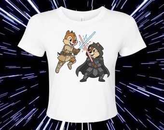 T-shirt Chipmunks de l'espace// T-shirt bébé// Top court