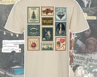 Chemise Vampire Love Stamps// T-shirt bébé// Top court// Livres