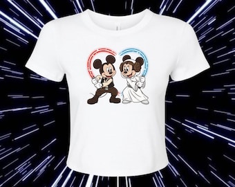 T-shirt Space Mouse Love// T-shirt bébé// Top court