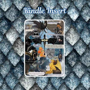 Inserti per custodia Kindle Dragon// Accessori Kindle//Libri//Amante dei draghi// Regali per e-reader//Amante dei libri//Fantasy