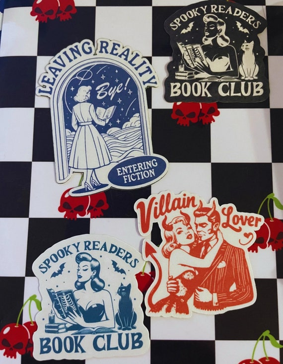 Stickers// Villain Lover// Spooky Readers// Bookish Stickers// Kindle Stickers