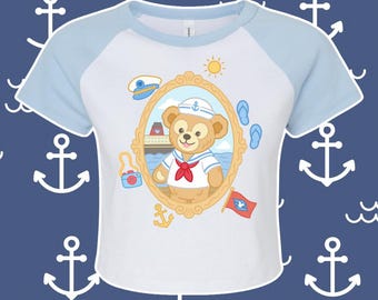 T-shirt prêt à naviguer Beary// T-shirt bébé// Top court