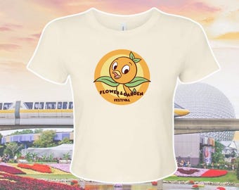 T-shirt orange Bird// T-shirt bébé// Top court