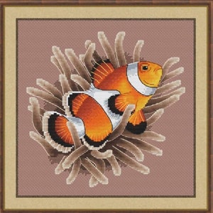 Clownfish Counted Cross Stitch Pattern, Anemonefish Embroidery Chart image 10