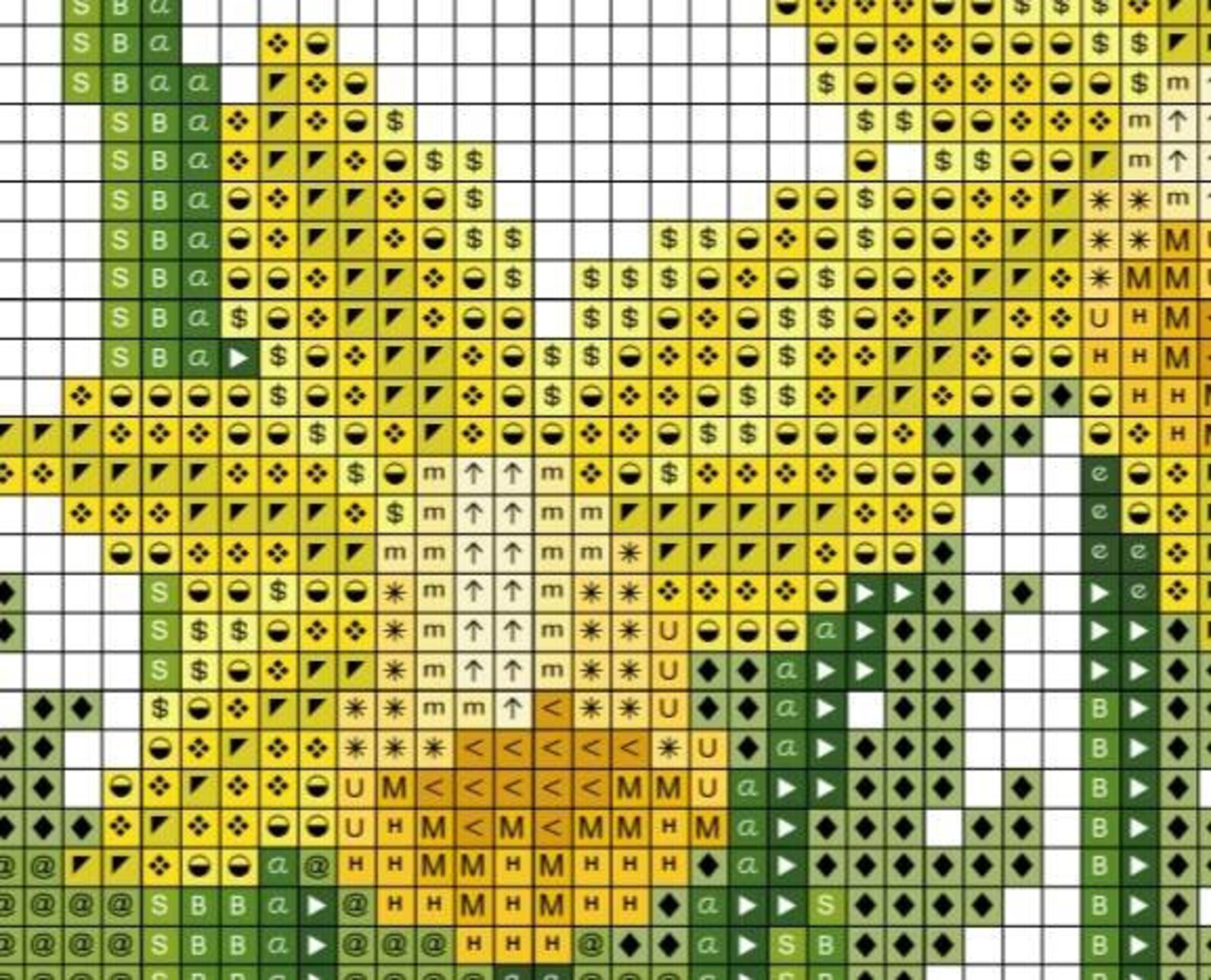 Easter Chickens Counted Cross Stitch Pattern Easter Etsy
