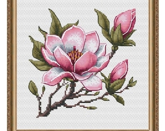 Magnolia Counted Cross Stitch Pattern