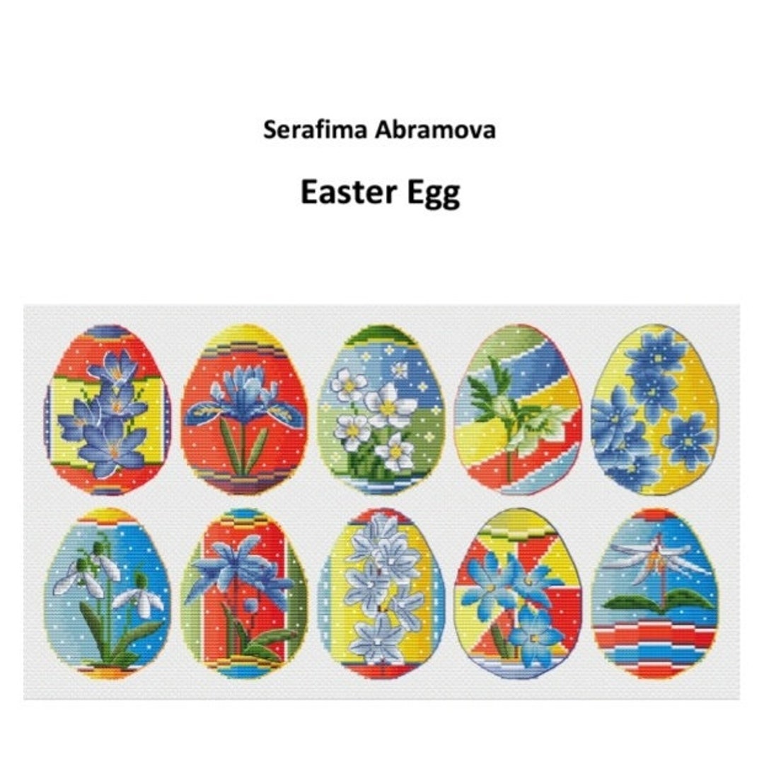 Easter Eggs Counted Cross Stitch Pattern - Etsy