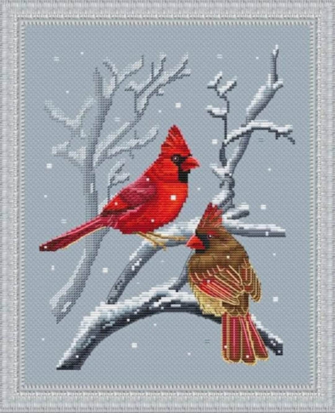 Cardinals Counted Cross Stitch Pattern Etsy