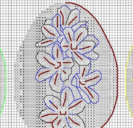 Easter Eggs Counted Cross Stitch Pattern | Etsy