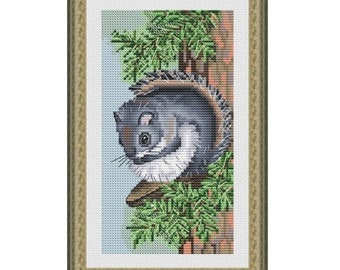 Squirrel Counted Cross Stitch Pattern