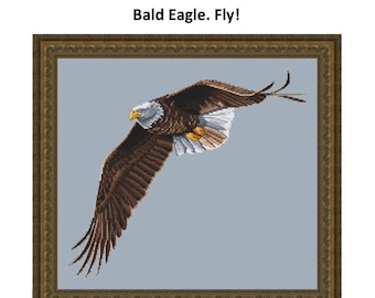 Bald Eagle geteld kruissteekpatroon