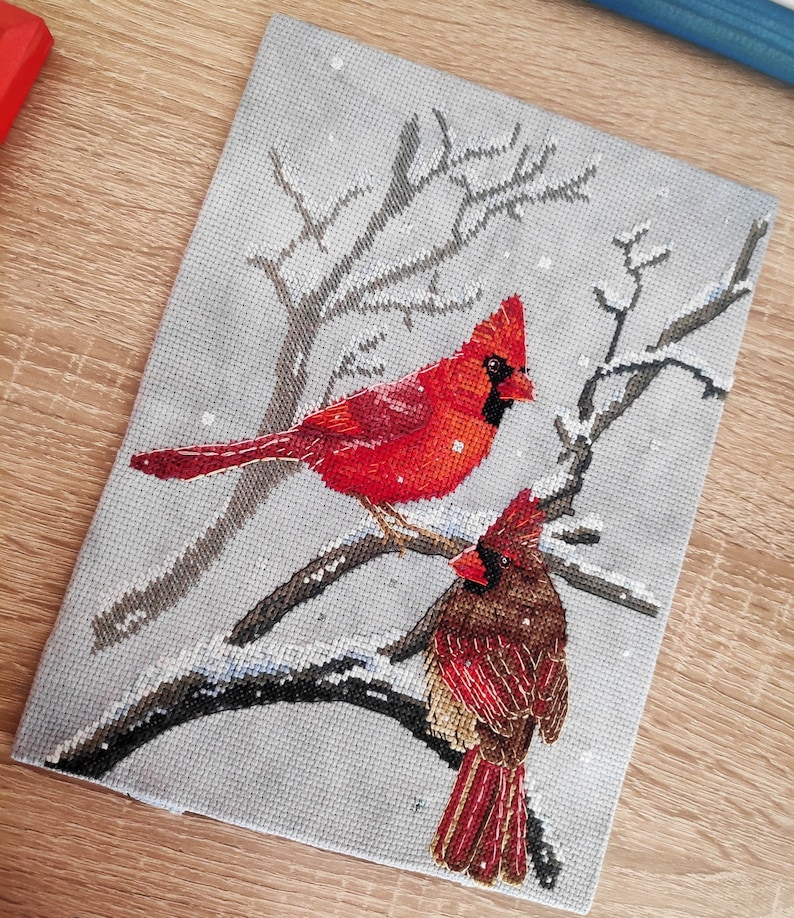 Cardinals Counted Cross Stitch Pattern Etsy