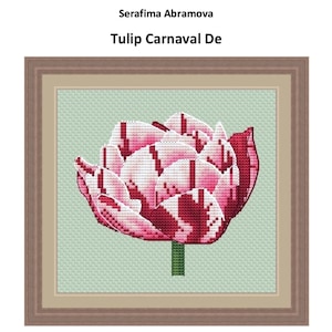 Tulipán Carnaval De Niza Patrón De Punto De Cruz Contado