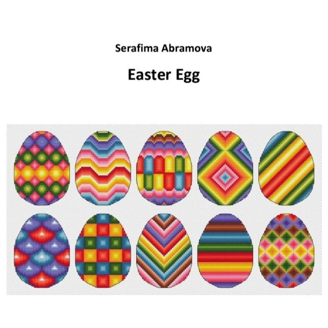 Easter Egg Ornaments Counted Cross Stitch Pattern - Etsy UK