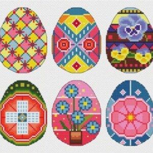 Easter Eggs Counted Cross Stitch Pattern - Etsy UK