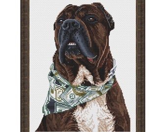 Cane Corso Counted Cross Stitch Pattern, Sicilian Branchiero Cross Stitch Chart