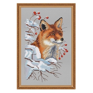 Winter Fox Counted Cross Stitch Pattern