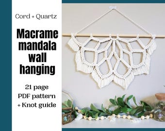 Macrame Lotus Mandala Pattern: DIY Boho Wall Decor (PDF Pattern)