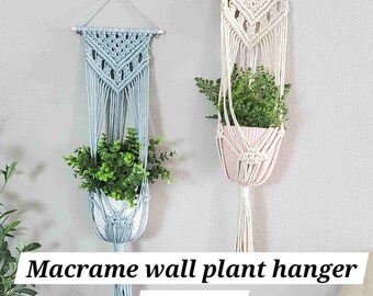 Beginner macrame plant hanger kit. Craft kits for adults and kids. Bohemian home and wall decor diy kit. Macrame wall hanging kit